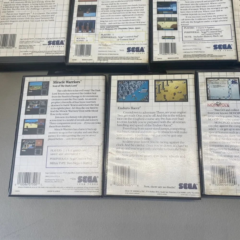 Vintage Games 13 Sega Master System Games | Rocky, Zillion 2, Out Run, Alex Kidd